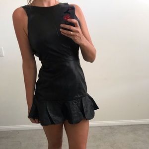 Faux leather dress